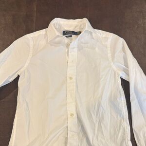 Polo by Ralph Lauren White Long-Sleeve Dress Shirt. Size 14 slim fit